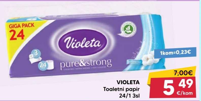 VIOLETA Toaletni papir 24/1 3sl