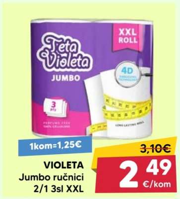 VIOLETA Jumbo ručnici 2/1 3sl XXL