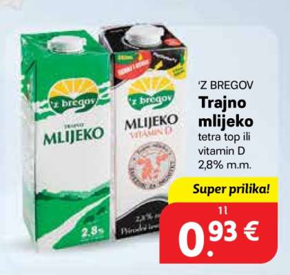 `Z BREGOV Trajno mlijeko
