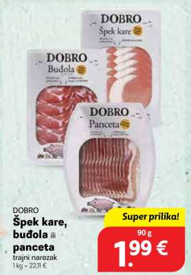 DOBRO Špek kare, budola ili panceta