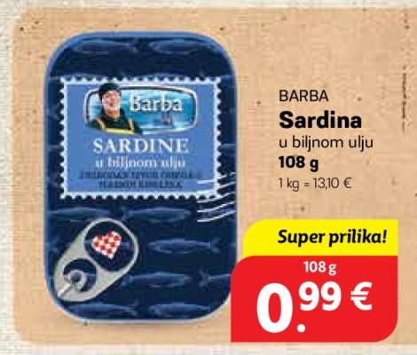 BARBA Sardina u biljnom ulju