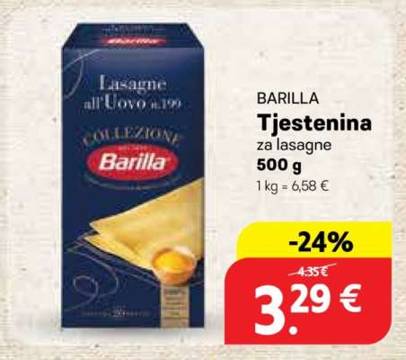 BARILLA Tjestenina za lasagne 500 g