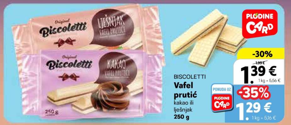 BISCOLETTI Vafel prutić