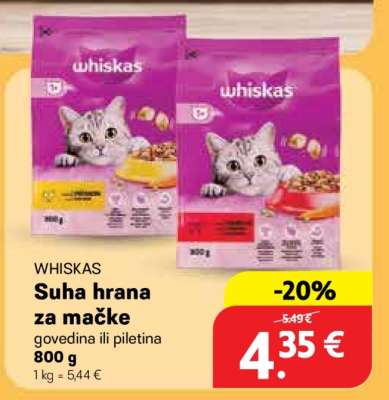 WHISKAS SUHA HRANA ZA MAČKE