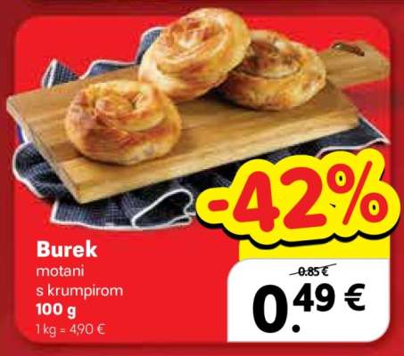 Burek motani s krumpirom