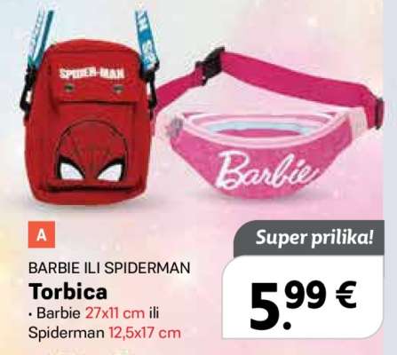 BARBIE ILI SPIDERMAN Torbica