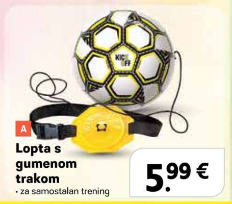 Lopta s gumenom trakom