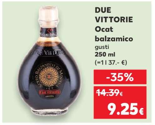 DUE VITTORIE Ocat balzamico gusti 250 ml