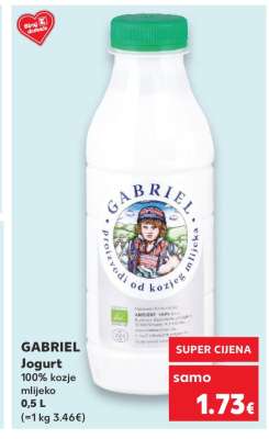 GABRIEL Jogurt 100% kozje mlijeko 0,5 L