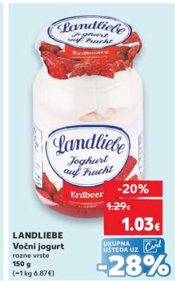 LANDLIEBE Voćni jogurt razne vrste 150 g