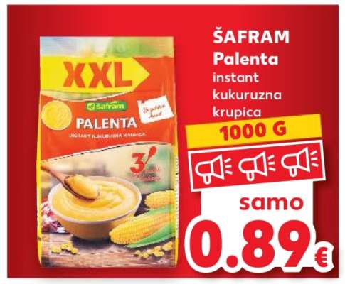 ŠAFRAM Palenta instant kukuruzna krupica
