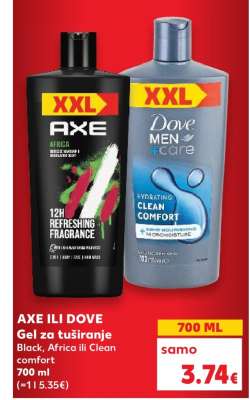 AXE ILI DOVE Gel za tuširanje