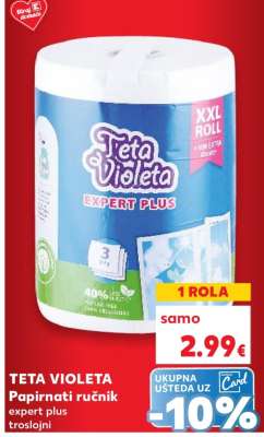 TETA VIOLETA Papirnati ručnik expert plus troslojni