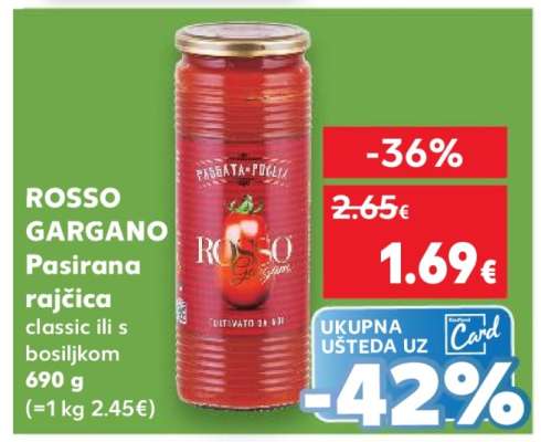 ROSSO GARGANO Pasirana rajčica classic ili s bosiljkom 690 g