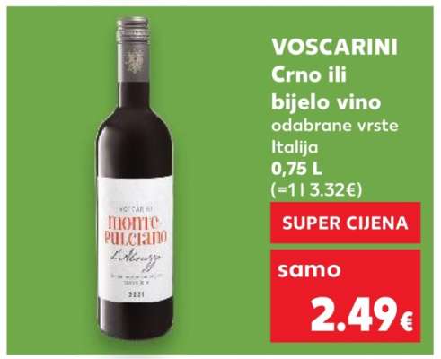 VOSCARINI Crno ili bijelo vino