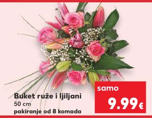 Buket ruže i ljiljani
