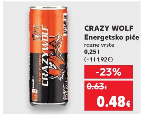 CRAZY WOLF Energetsko piće