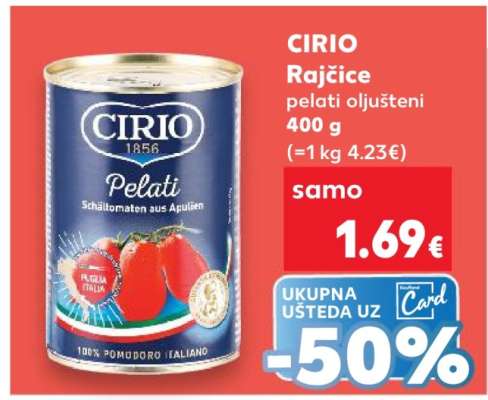CIRIO Rajčice pelati oljušteni 400 g
