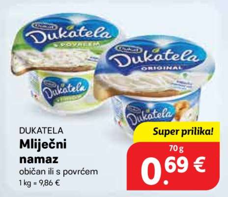 DUKATELA Mlječni namaz