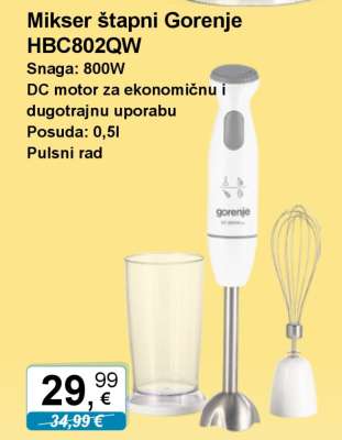 Mikser štapni Gorenje HBC802QW