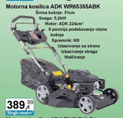 Motorna kosilica ADK WR65355ABK