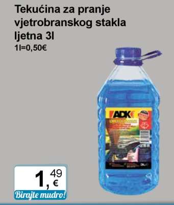 Tekućina za pranje vjetrobranskog stakla ljetna 3l