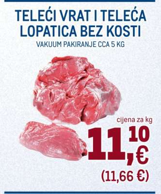 TELEĆI VRAT I TELEĆA LOPATICA BEZ KOSTI