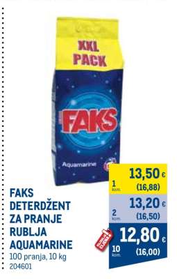 FAKS Deterdžent za pranje rublja aquamarine