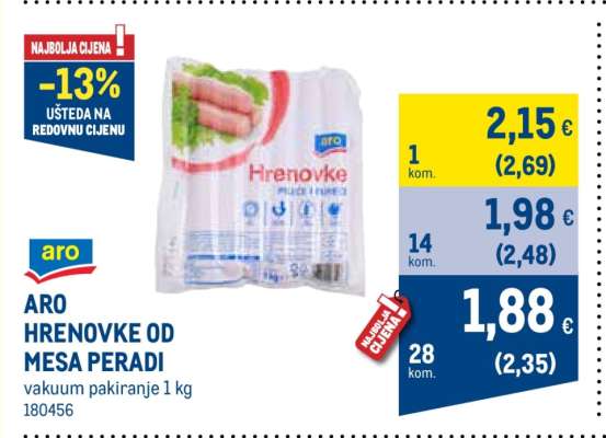 ARO HRENOVKE OD MESA PERADI