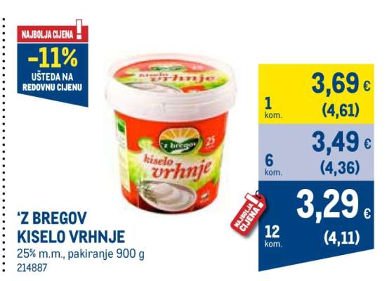 `Z BREGOV Kiselo vrhnje