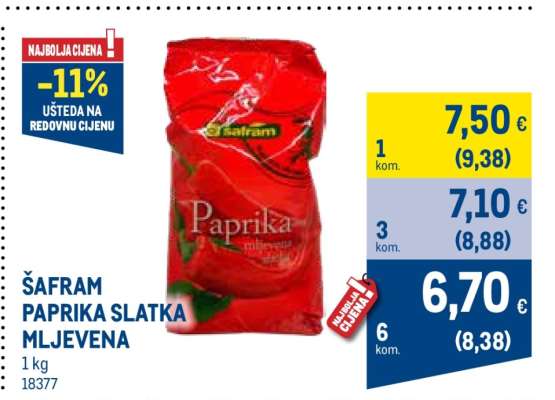 Šafram Paprika Slatka Mljevena