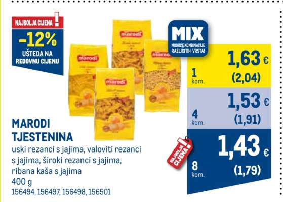 MARODI tjestenina