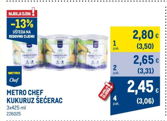 METRO Chef Kukuruz šećerac