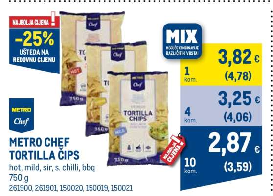 METRO CHEF TORTILLA ČIPS