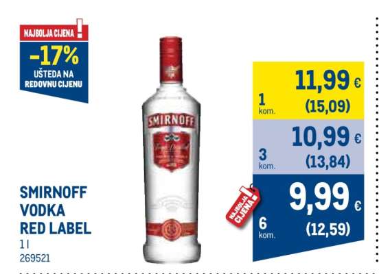 SMIRNOFF Vodka red label