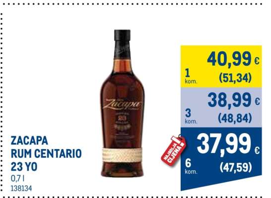 ZACAPA RUM CENTARIO 23 YO