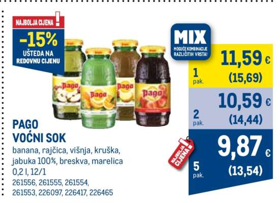 PAGO VOĆNI SOK