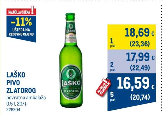 LAŠKO PIVO ZLATOROG