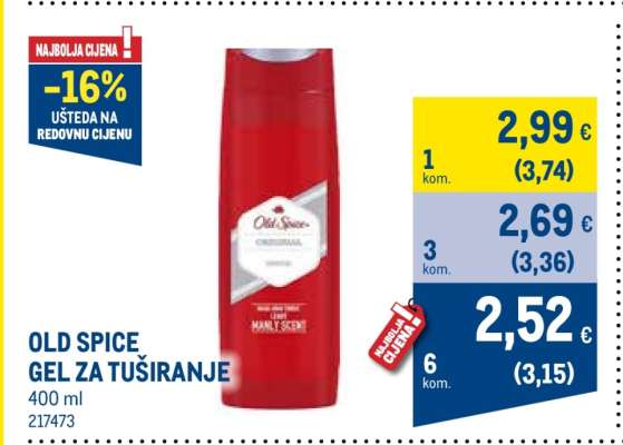 OLD SPICE Gel za tuširanje