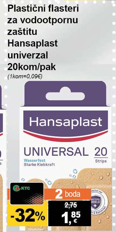 Hansaplast univerzal 20kom/pak