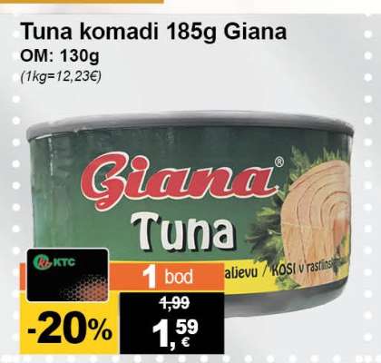 Tuna komadi 185g Giana