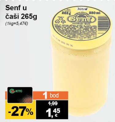 Senf u čaši 265g