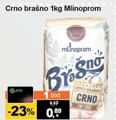 Crno brašno 1kg Mlinoprom