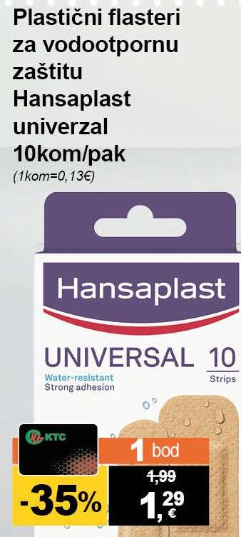 Hansaplast univerzal 10kom/pak