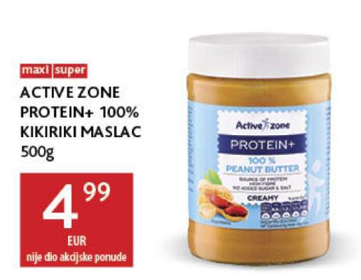 ACTIVE ZONE PROTEIN+ 100% KIKIRIKI MASLAC 500g