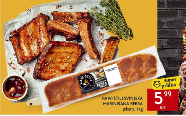 RAW ŠTILJ SVINJSKA MARINIRANA REBRA