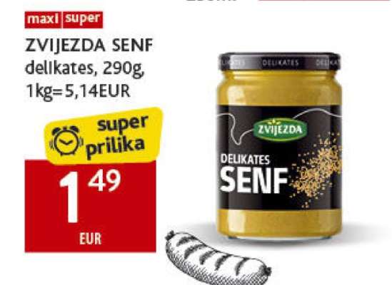 ZVIJEZDA SENF delikates, 290g
