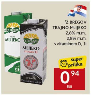 `Z BREGOV Trajno mlijeko