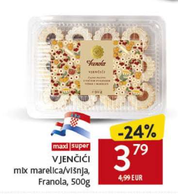 VJENČIĆI mix marelica/višnja, Franola, 500g