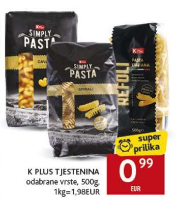 K PLUS TJESTENINA